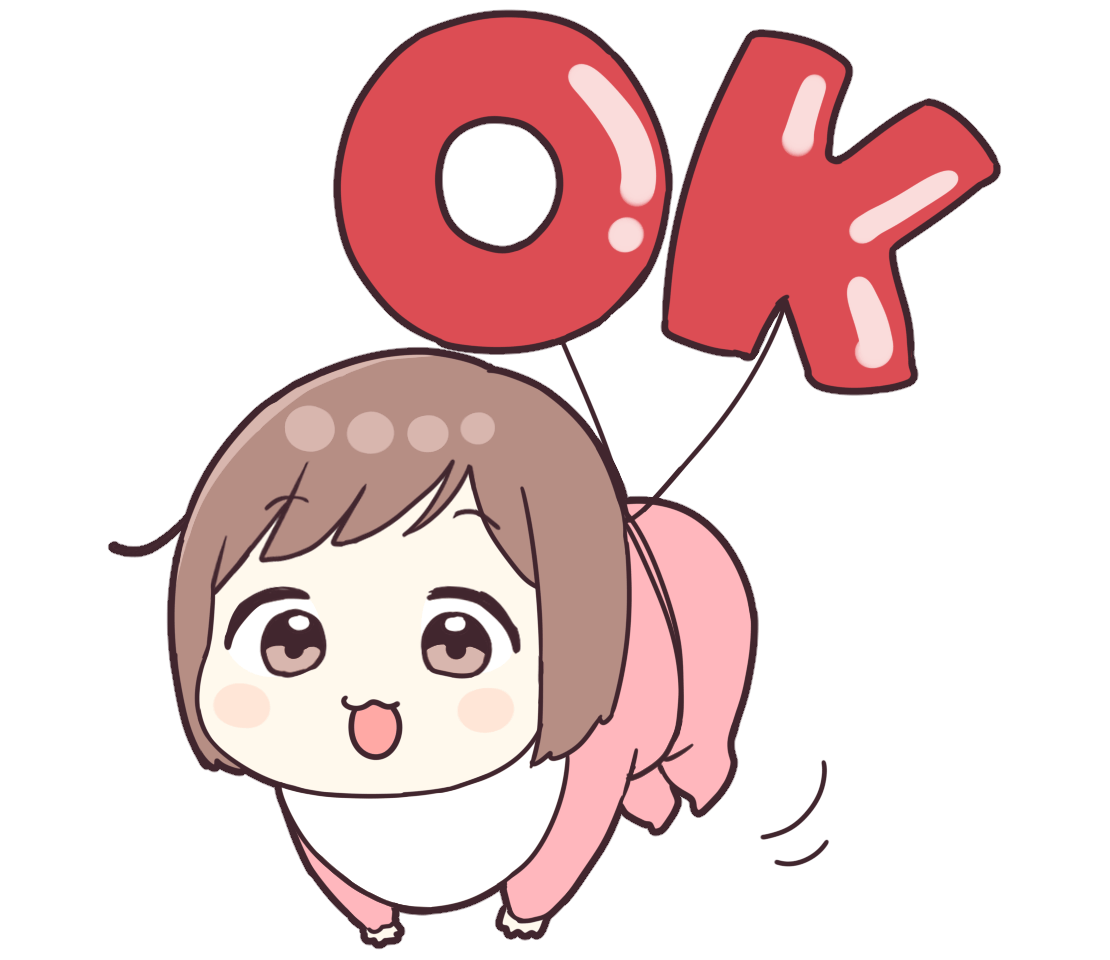 いつものベビーちゃん「OK」 | フリーイラスト素材集 いらすとすきー
