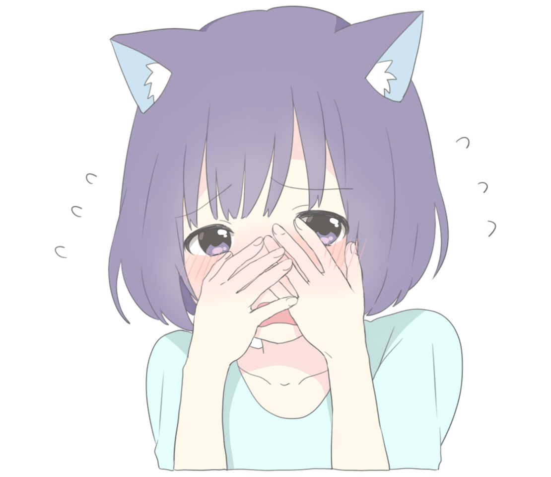 ねこ耳の女の子「手で顔を覆う」 | フリーイラスト素材集 いらすとすきー