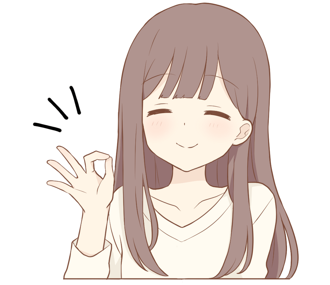 ほんわかお姉さん「OKサインポーズ」 | フリーイラスト素材集 いらすとすきー